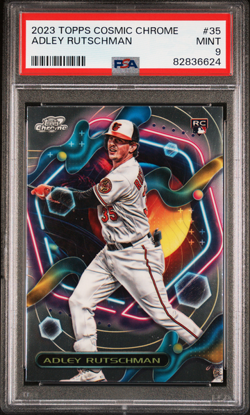 Adley Rutschman 2023 Topps Chrome Cosmic #35 Rookie RC PSA9 MINT Orioles