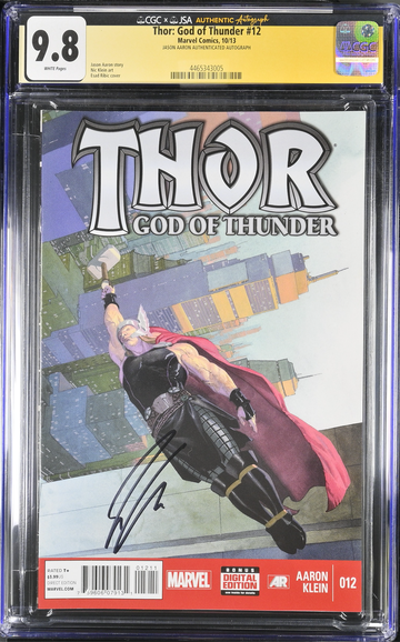 Thor: God of Thunder #12 (2013) CGC 9.8 SS Signed by Jason AAron Key Issue NM+