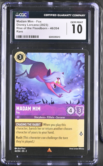 Disney Lorcana Madam Mim - Fox Rare CGC 10 Gem MINT