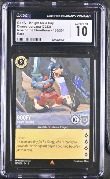Disney Lorcana Goofy - Knight for a Day Rare CGC 10 Gem MINT