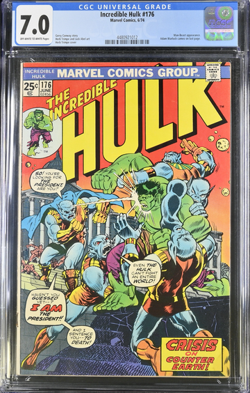 The Incredible Hulk #176 (Marvel 1974) CGC 7.0 Adam Warlock Cameo Bronze Age