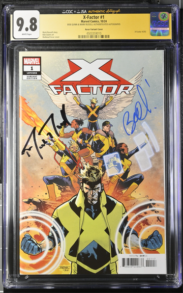 X-Factor #1 2024 Marvel Comics CGC SS 9.8 Double Signed Bob Quinn & Mark Russell