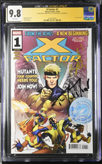 X-Factor #1 2024 Marvel Comics CGC SS 9.8 Double Signed Bob Quinn & Mark Russell