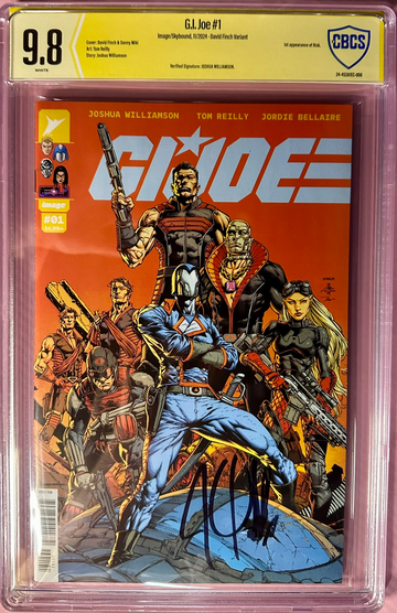 GI JOE #1 2024 IMAGE SKYBOUND CBCS SS 9.8 Signed by Williamson Cvr D Finch