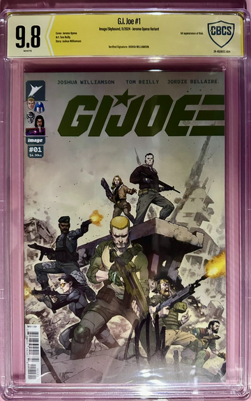 GI JOE #1 2024 IMAGE SKYBOUND CBCS SS 9.8 Signed by Williamson Cvr B Opeña