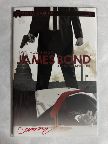 James Bond: Agent of SPECTRE #1 Signed by Christos Gage w/COA Atlas Comics NM