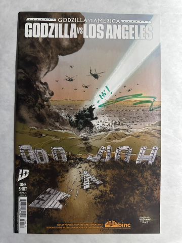 Godzilla vs. America: Los Angeles IDW 2025 Signed by Jordan Morris w/ COA Kaiju