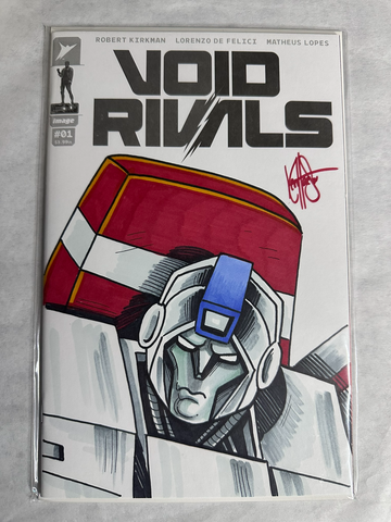 Void Rivals #1 Blank (2023) Custom Jetfire Sketch by Ken Haesser w/COA | NM