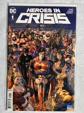 Heroes in Crisis #1 (2018) Signed by Tom King w/CoA | Death of Arsenal & Flash