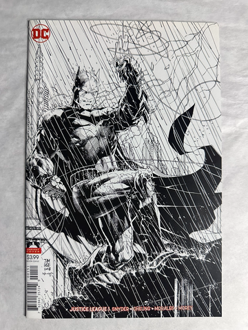 Justice League #1 (2018) DC | Jim Lee Batman B&W Variant | 1st Legion of Doom NM