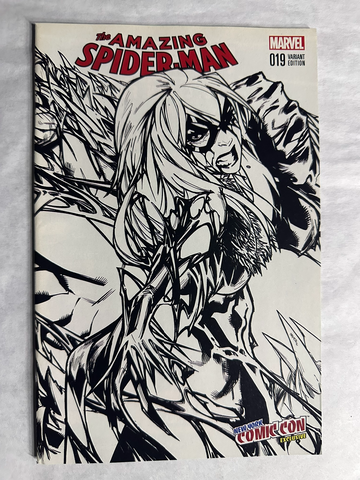Amazing Spider-Man #19 (2016) Ramos NYCC B/W Sketch Connecting Variant | NM | Marvel