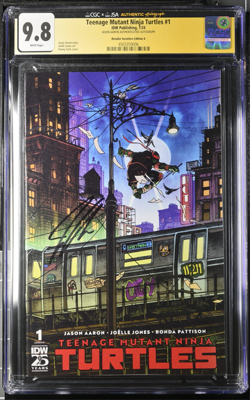 TMNT #1 (2024) 1:25 Earls Variant CGC 9.8 SS Signed Jason Aaron