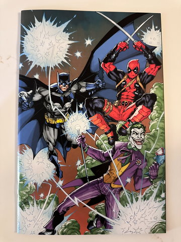 Deadpool Batman #1 2025 2nd Print 1:25 Bagley Virgin Variant Marvel DC Crossover Rare