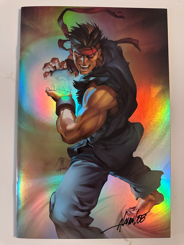 Street Fighter II #1 Foil Variant Ryu #15 Signed Alvin Lee 2005 w/COA NM