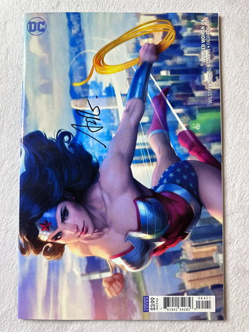 Wonder Woman #64 Signed Artgerm Stanley Lau w/ COA NM- First Print 2019