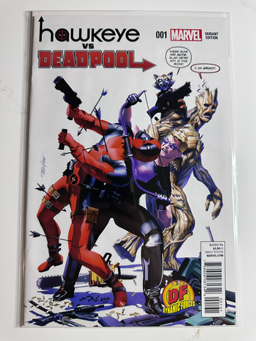 Hawkeye vs Deadpool #1 Dynamic Forces DF Variant Ltd 3,000 Marvel 2014 NM