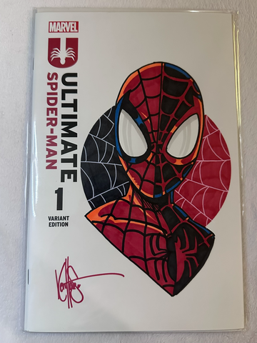 Ultimate Spider-Man #1 (2024) NM Sketch Var w/ Original Art by Ken Haeser w/CoA