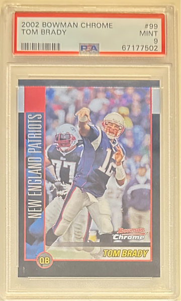 2002 Tom Brady Bowman Chrome PSA 9