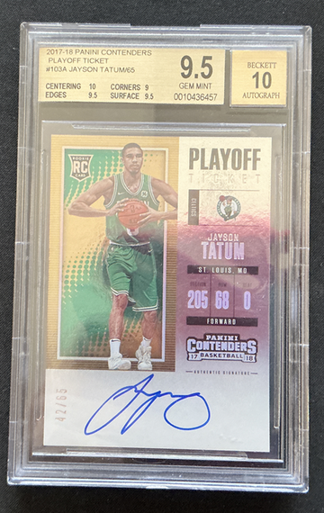 Tatum Playoff Ticket Auto