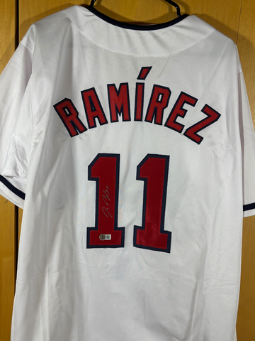 Jose Ramirez Autographed Custom Jersey – Beckett Authenticated- Guardians