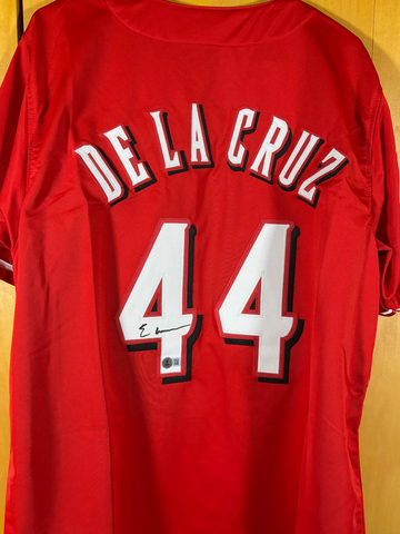 Elly De La Cruz- Cincinnati Reds Signed Custom Jersey- Beckett Witness