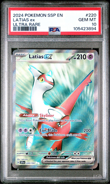 2024 Pokemon SSP EN Latias EX Ultra Rare PSA 10