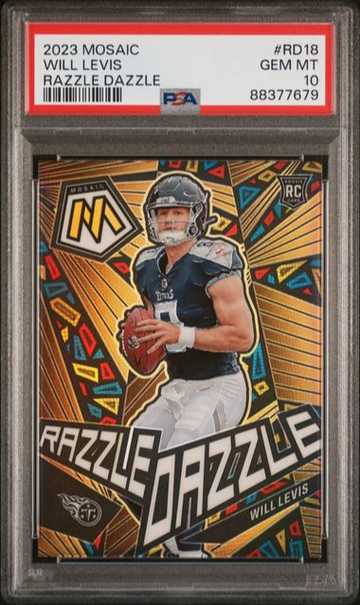 Will Levis RC 2023 Panini Mosaic Razzle Dazzle PSA 10 Tennessee Titans #RD-18