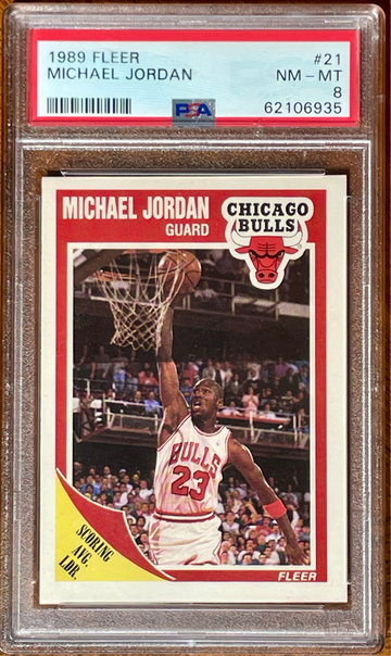 1989 Fleer Michael Jordan #21 PSA 8