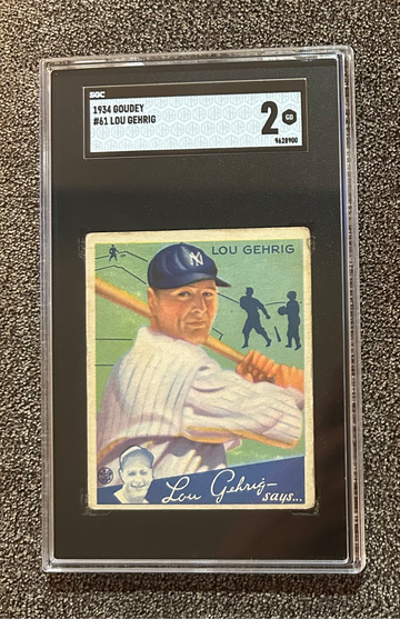 1934 Lou Gehrig SGC 2