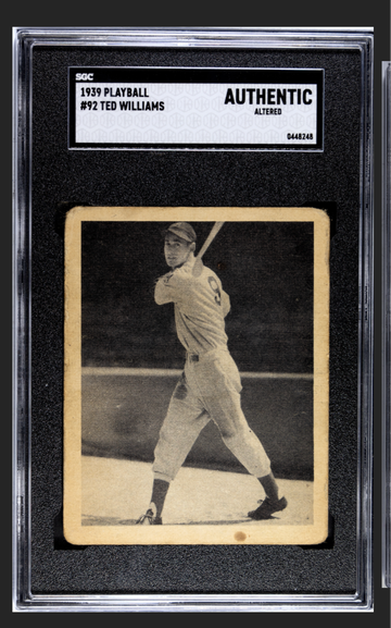 1939 Play Ball Ted Williams RC SGC A
