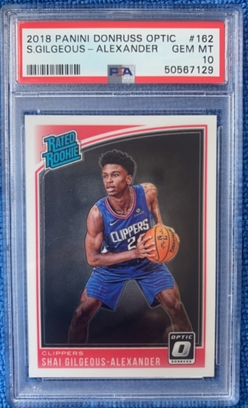 2018 panini Optic Shai Gilgeous-Alexander Donruss Rated Rookie PSA 10