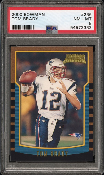 2000 Bowman- Tom Brady- Rookie PSA 8