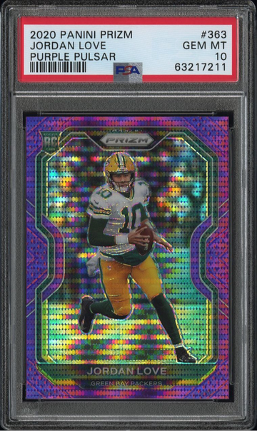 2020 Prizm- Jordan Love- Purple Pulsar- PSA 10