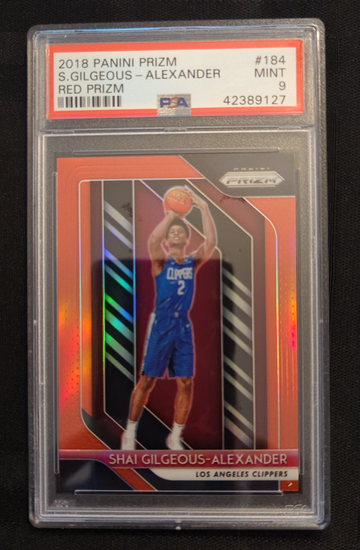 2018 Panini Prizm Shai Gilgeous Alexander Red PSA 9