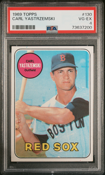 1969 Topps #130 - Carl Yastrzemski - PSA 4 VG-EX