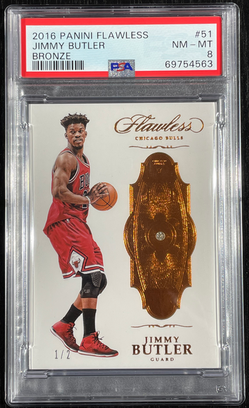 Jimmy Butler 2016 Panini Flawless Bronze Diamond #1/2 #51 PSA NM-MT 8 🔥🔥🔥