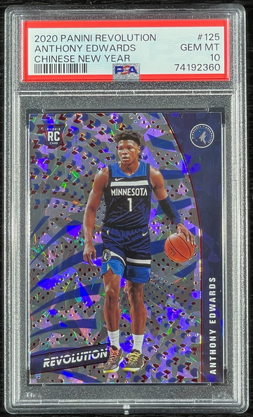 Anthony Edwards 2020 Panini Revolution Chinese New Year Rookie Card #125 PSA GEM MINT 10 🔥🔥🔥
