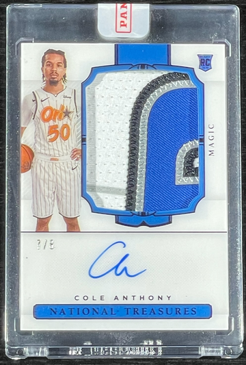 Cole Anthony 2020 National Treasures Purple On-Card RPA Jersey Rookie Card #7/8 #149 FOTL Sealed Uncirculated 🔥🔥🔥