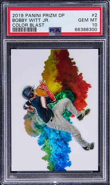 Bobby Witt Jr. 2019 Panini Prizm Draft Picks Color Blast RC SP #CB-2 PSA Gem Mint 10 🔥🔥🔥