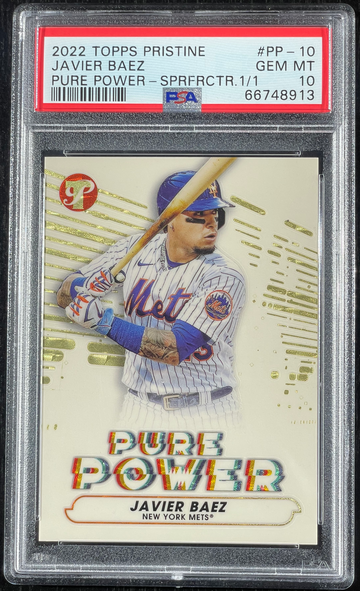 Javier Baez 2022 Topps Pristine Pure Power Superfractor 1/1 #PP-10 PSA GEM MINT 10 🔥🔥🔥