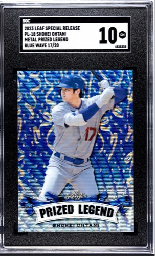Shohei Ohtani JERSEY #/ Color Match 2023 Leaf Special Release Metal Prized Legend Blue Wave #17/20 PL-18 SGC 10 🔥🔥🔥