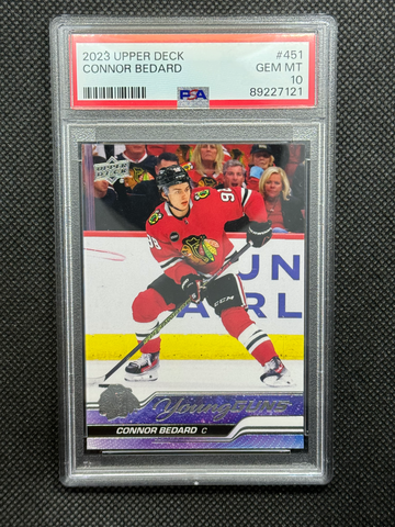 2023 Upper Deck Connor Bedard Young Guns #451 Rookie RC PSA 10