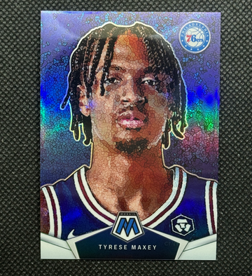 2023-24 Panini Mosaic Tyrese Maxey Micro Mosaic SSP.
