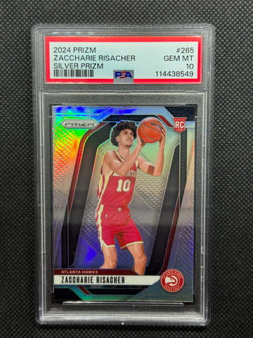 2024 Prizm Basketball Zaccharie Risacher Silver Prizm PSA 10 Pop 9