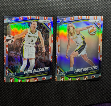 2X 2025 Panini Prizm Basketball Paige Bueckers RC Rookie NBA Logo Dick’s Exclusive lot. 