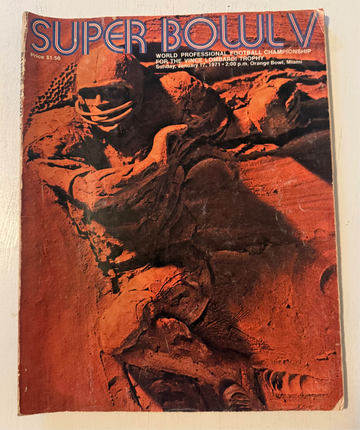 1971 Superbowl V Program Dallas Cowboys Vs Baltimore Colts