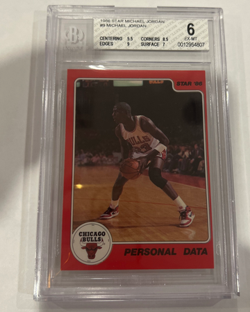 1986 Star Michael Jordan #9 Personal Data BGS 6