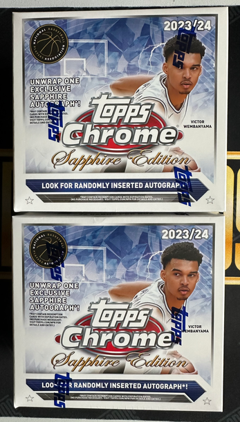 2023-24 Topps Chrome Basketball Sapphire Box x 2