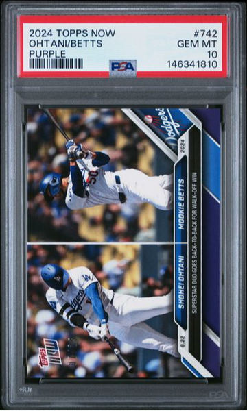 2024 Topps Now SHOHEI OHTANI / MOOKIE BETTS /25 PURPLE PSA10