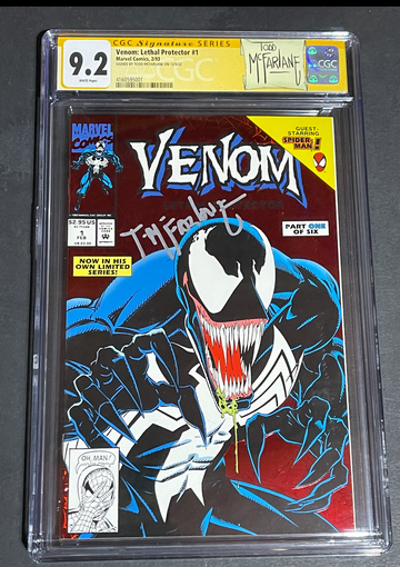 Venom: Lethal Protector #1 CGC SS 9.2 Signed by Todd McFarlane 